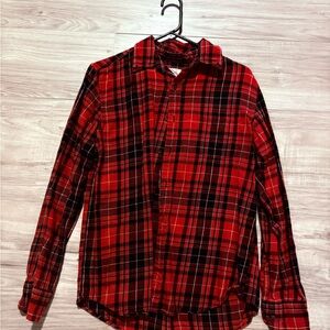St. John's Bay Red and Black Casual Button Down Shirt
